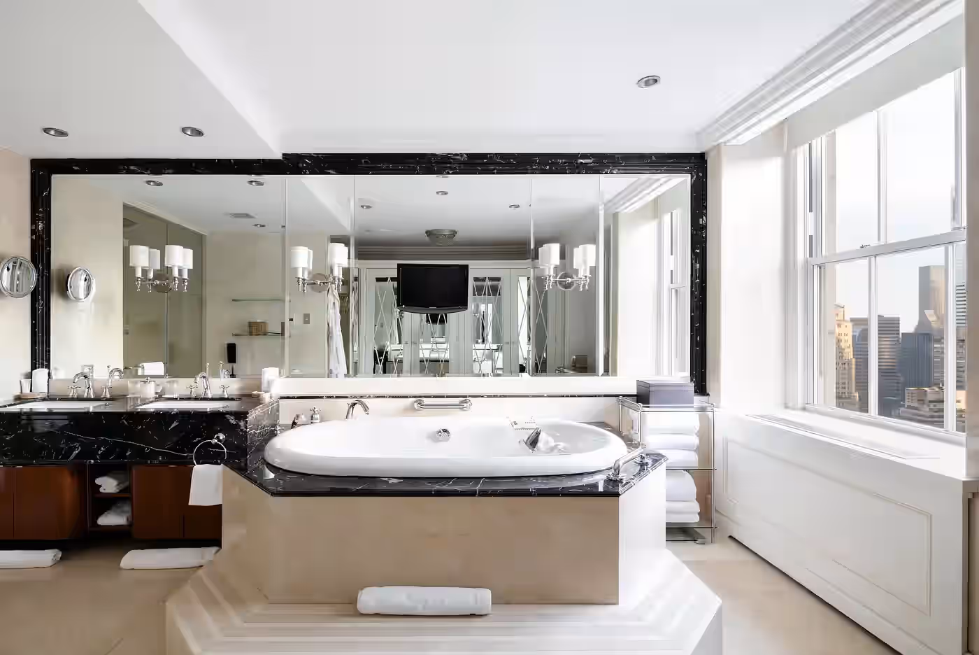 The Pierre A Taj Hotel has private spa tub