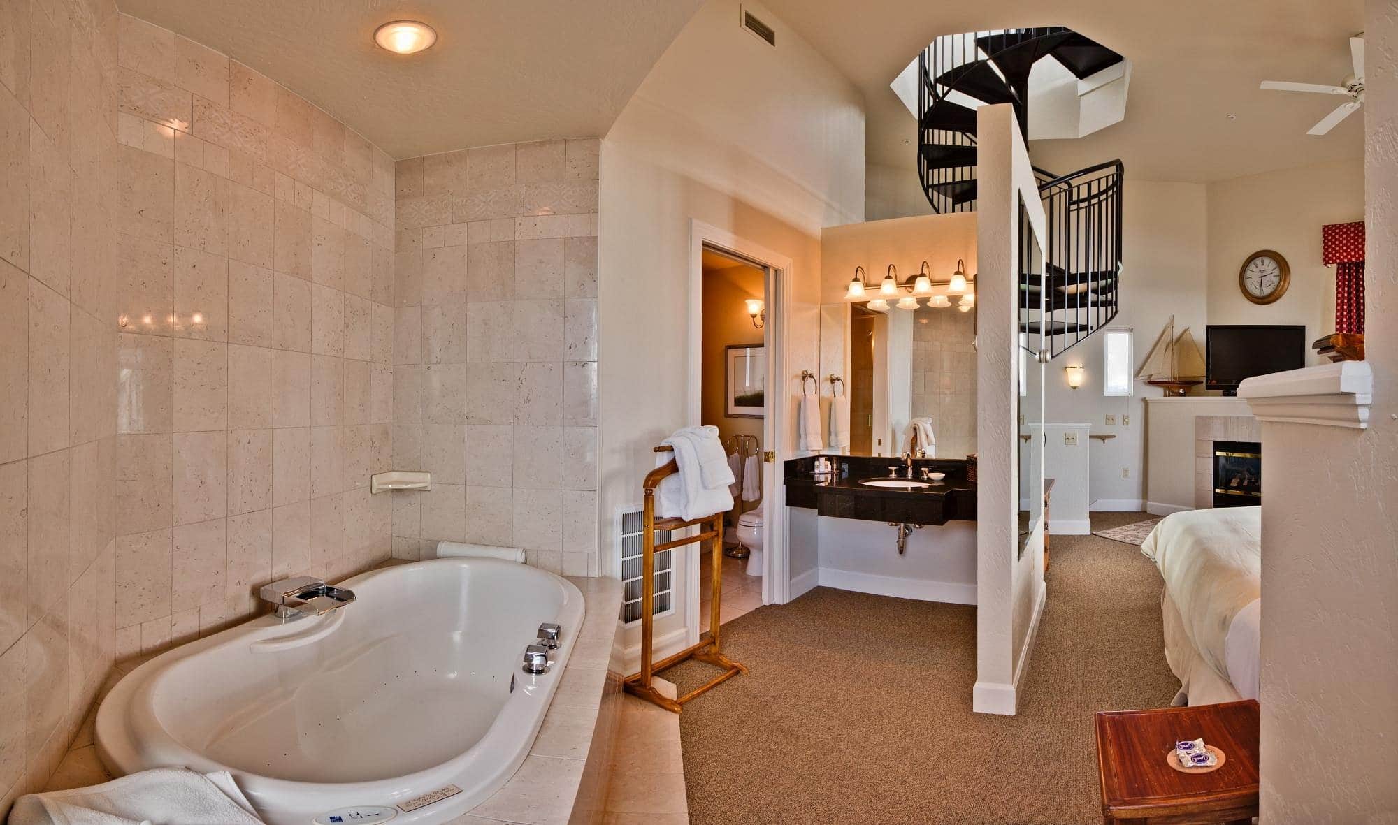 Hotel Bellwether on Bellingham Bay has jacuzzi suites