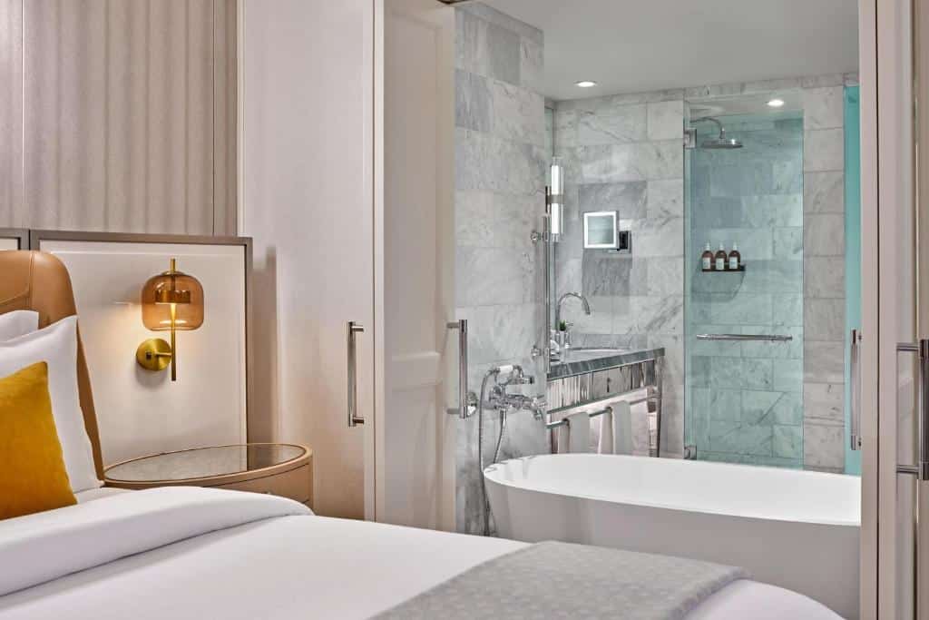The St. Regis Aspen Resort has suites with private spa tub