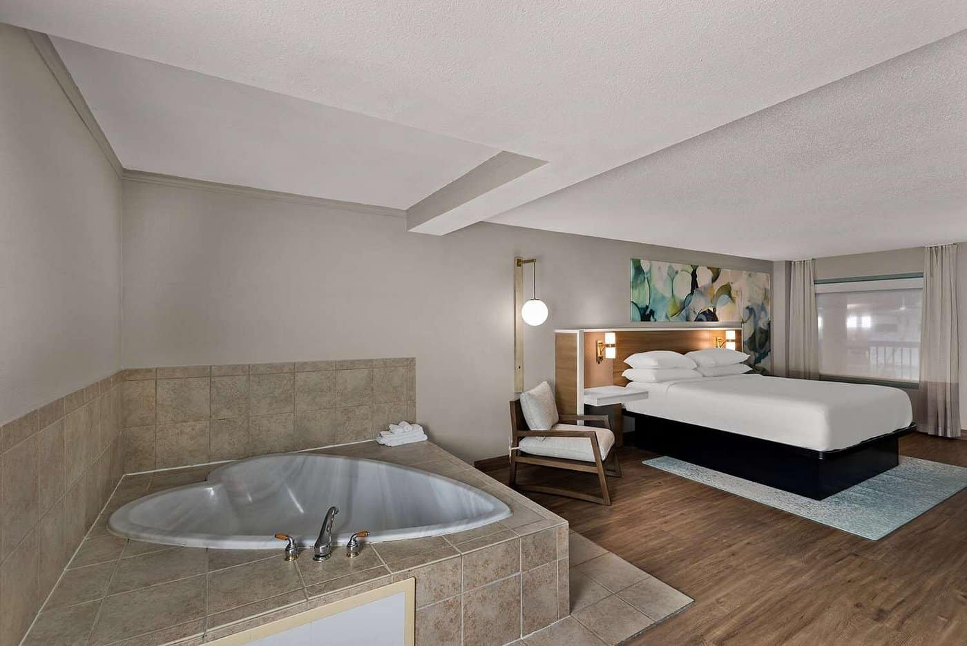 Wyndham Garden Ankeny has suites with heart-shaped Jacuzzi