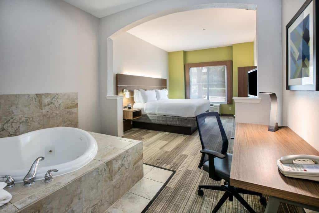 Holiday Inn Express & Suites Dallas - Grand Prairie I-20 by IHG has heart-shaped Jacuzzi in room